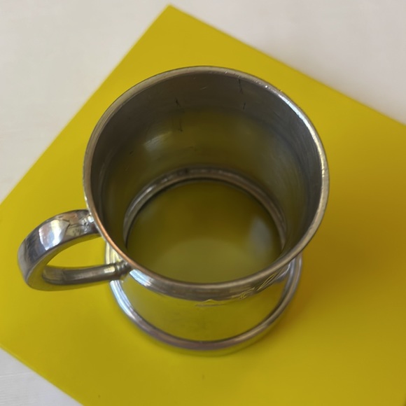 VTG made in England Pewter Glass bottom 1 1/2 oz measuring cup - Picture 4 of 10